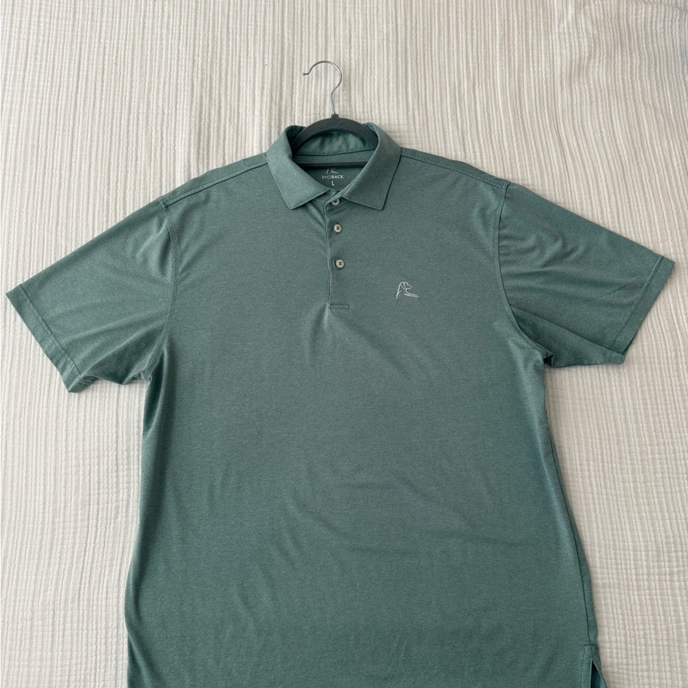 Rhoback Mens Green Polo Shirt